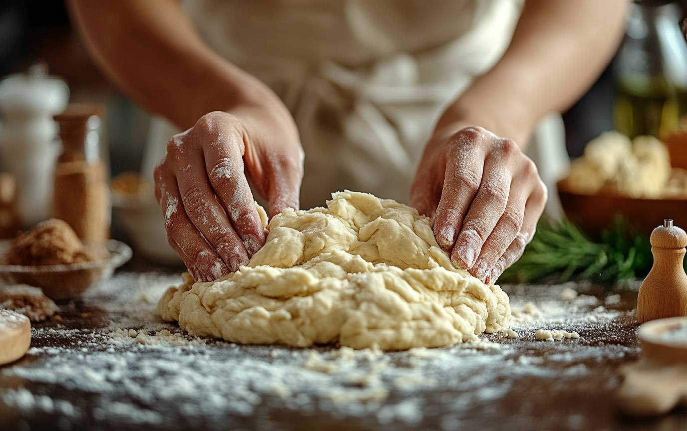 Вымешивание теста руками для печенья 